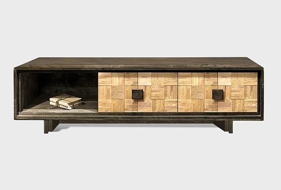 Тумба под ТВ "Куб Дизайн" 3 массив дуба 4
