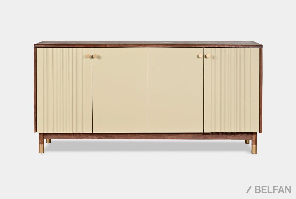 Тумба "Меридиан" 4 (комбинированная) массив дуба, МДФ 2