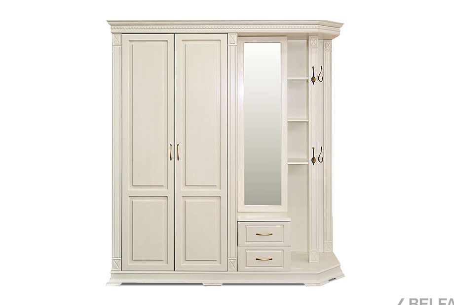 Шкаф комбинированный "Верди Люкс" 1 массив и шпон дуба 1