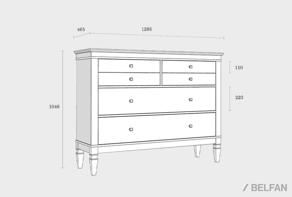 Комод "Ольса-С" 042 массив сосны 5