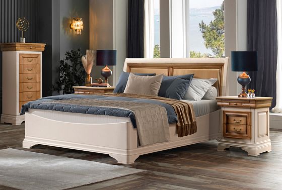 Кровать "Оливия" (низкое изножье) массив и шпон ольхи 7