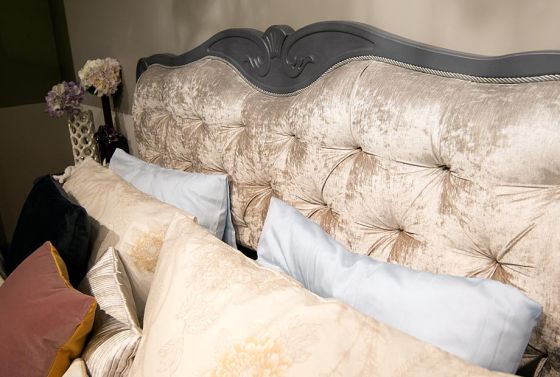 (Fleuron) Мягкое фигурное изголовье, обитое тканью