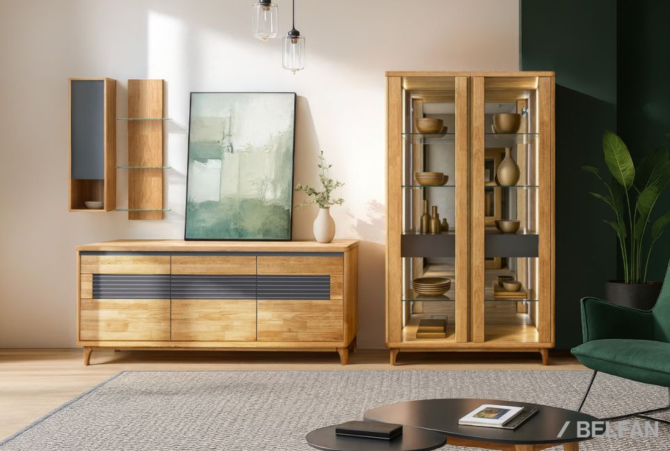 Тумба "Уоллстрит" 3 массив дуба, МДФ 3