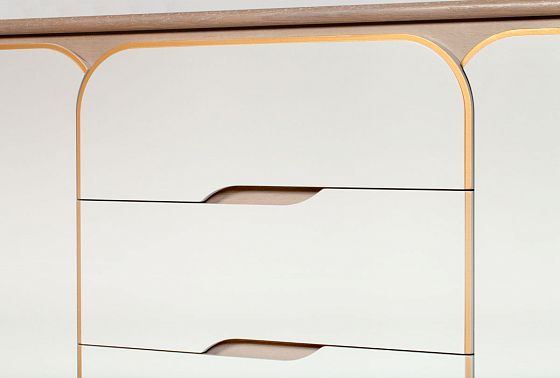 Тумба "Алекса" 3 (с ящиками) массив и шпон дуба, МДФ 13