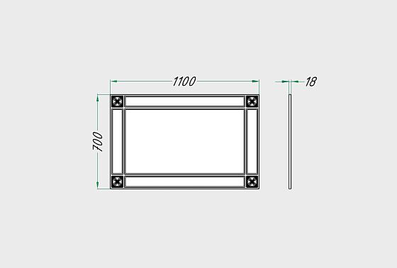 Зеркало навесное "Бриансон" МДФ 7