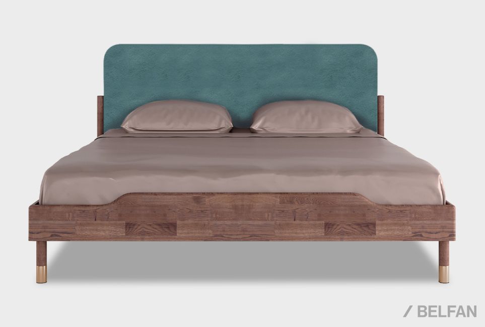 Кровать "Меридиан" (мягкое изголовье) массив дуба 8