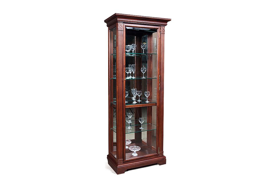 Шкаф с витриной "Престиж" 1; ГМ 5901-01; левый; беловежский орех