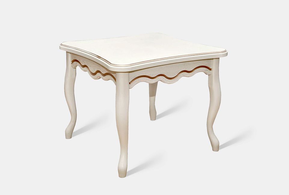 Стол журнальный "Алези 04"; слоновая кость с золочением