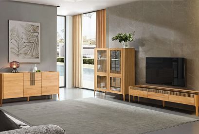 Тумба "Бергамо" 3 (с ящиками); дуб натуральный