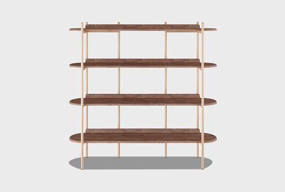 Стеллаж "Меридиан" 4 массив дуба, металл 4