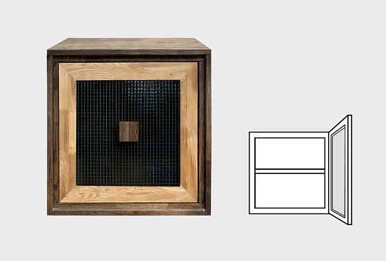Модуль настенный "Cube Design" 1 массив и шпон дуба 6