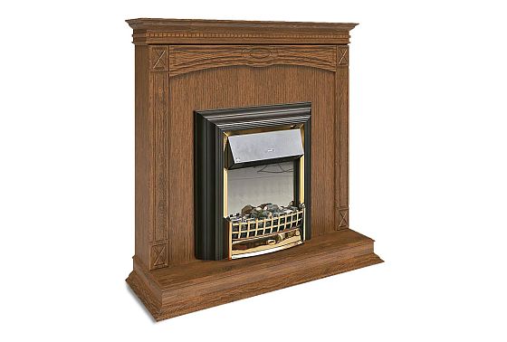 Подставка декоративная под камин "Верди Люкс 1" массив и шпон дуба 2
