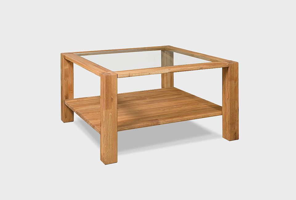 Стол журнальный "Норд" 70 (стекло); бейц-масло