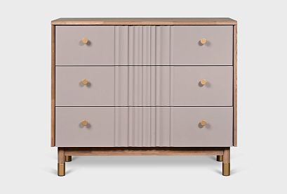 Комод "Меридиан" 3; 3 ящика; *А-017.166; к-торфяной дуб, ф-нирвана