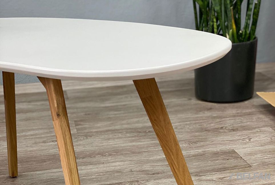 Стол журнальный "Уоллстрит" овальный 267 массив дуба, МДФ 2