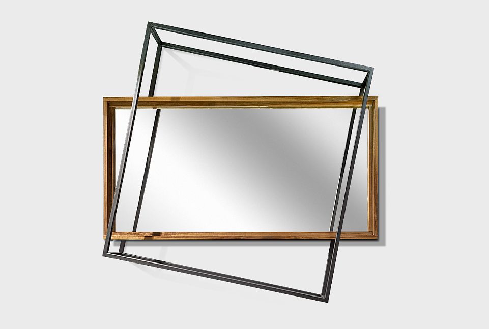 Зеркало "Cube Design" 140; бейц-масло