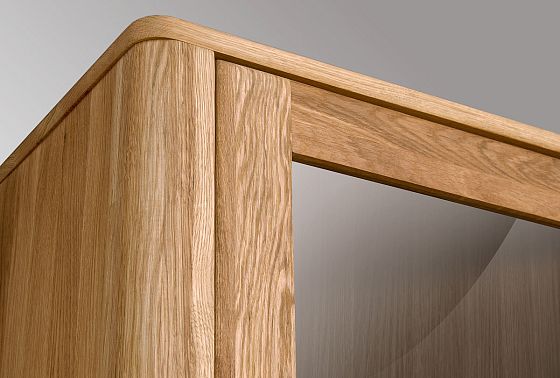 Шкаф навесной 1-но секц. вертикальный "Норд" (левый) массив дуба 8