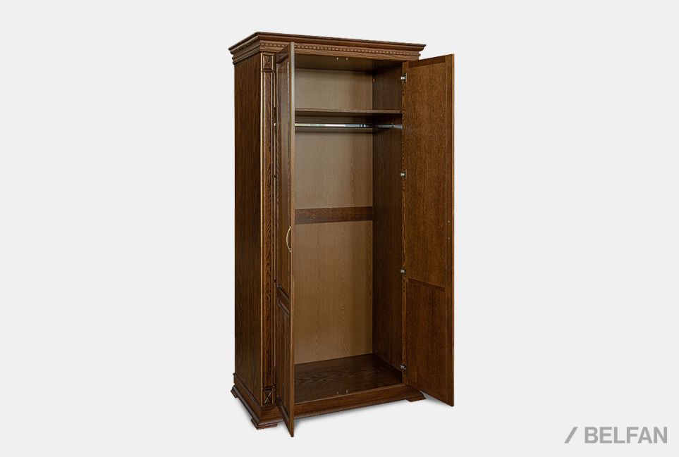 Шкаф 2-х дверный "Верди Люкс" массив и шпон дуба 3