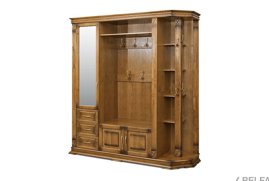 Шкаф комбинированный "Верди Люкс" 2 массив и шпон дуба 1