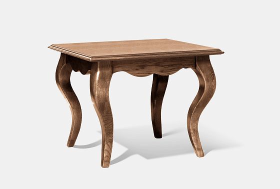 Стол журнальный "Тэфи" квадратный массив и шпон дуба 2