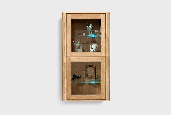 Шкаф навесной 1-но секц. вертикальный "Норд" (левый) массив дуба 8