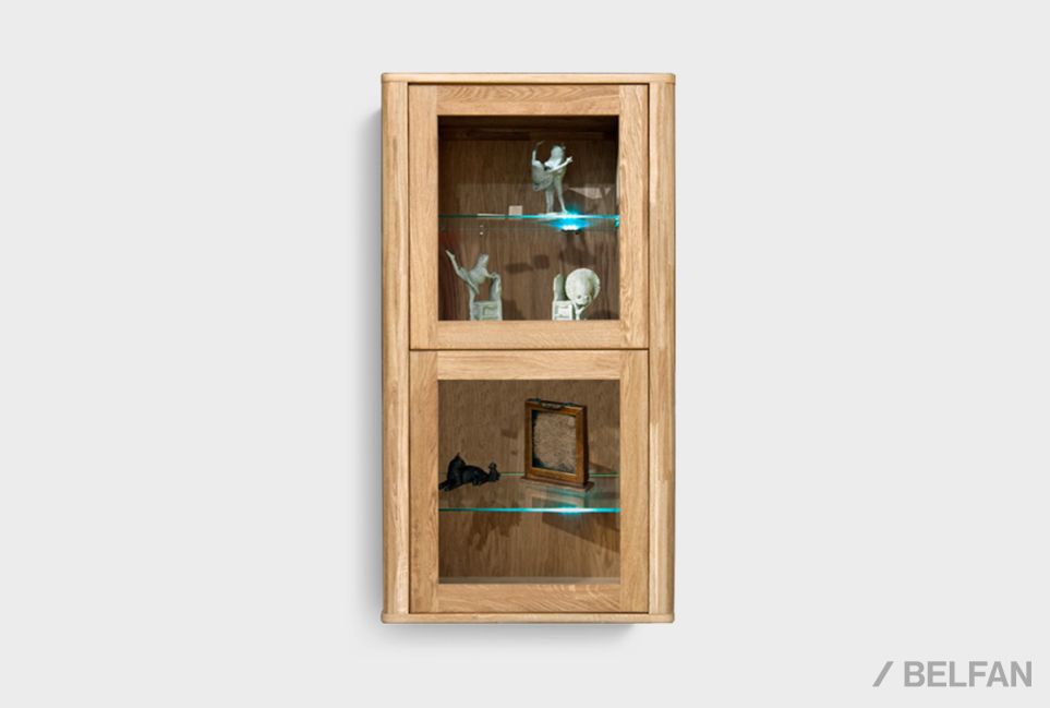 Шкаф навесной 1-но секц. вертикальный "Норд" (левый) массив дуба 7