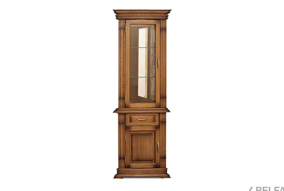 Шкаф комбинированный "Верди Люкс 1з" массив и шпон дуба 2