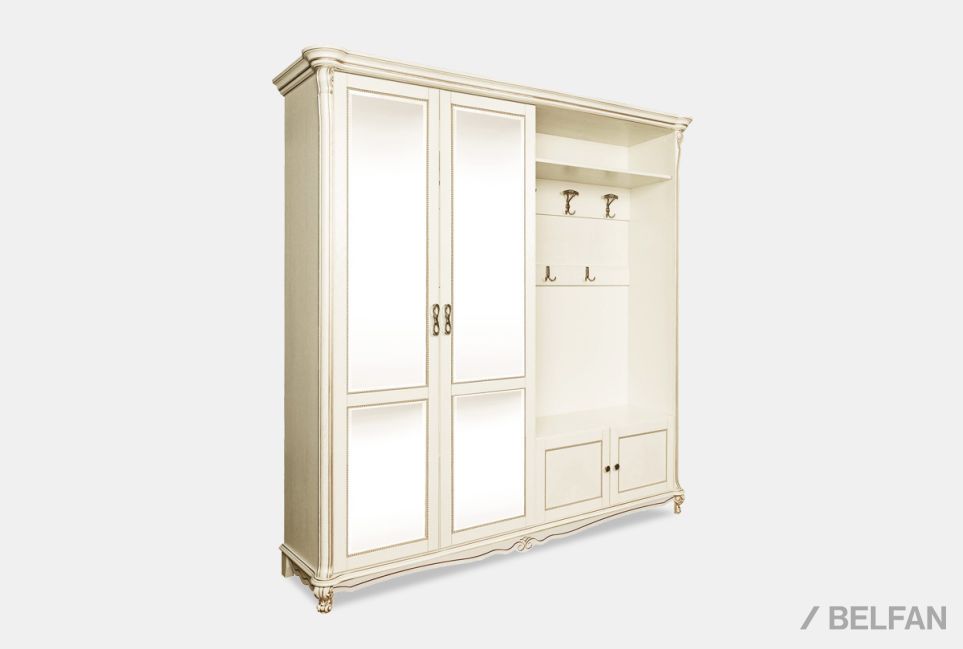 Шкаф комбинированный "Алези 22з" массив и шпон дуба 1