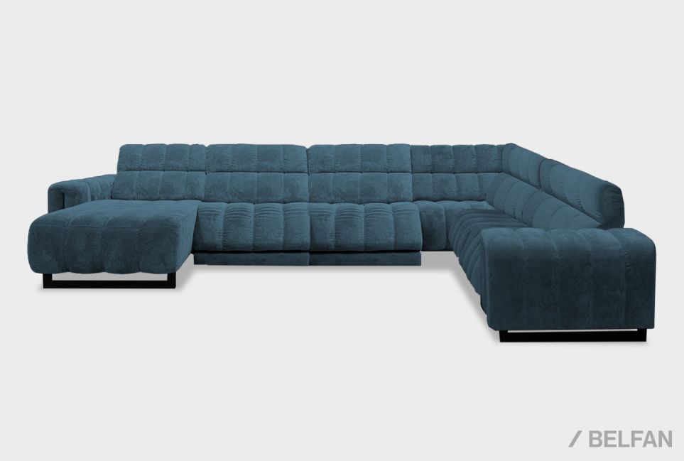 "Дженеси" диван угловой с оттоманкой 1