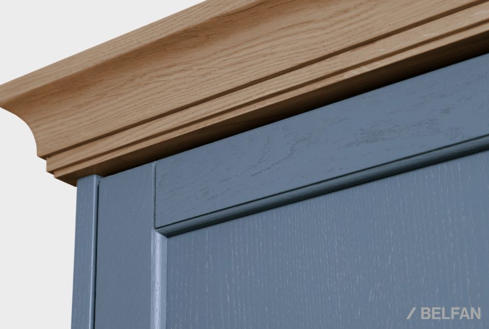 Шкаф настенный "Стюарт" (левый) массив и шпон дуба 6