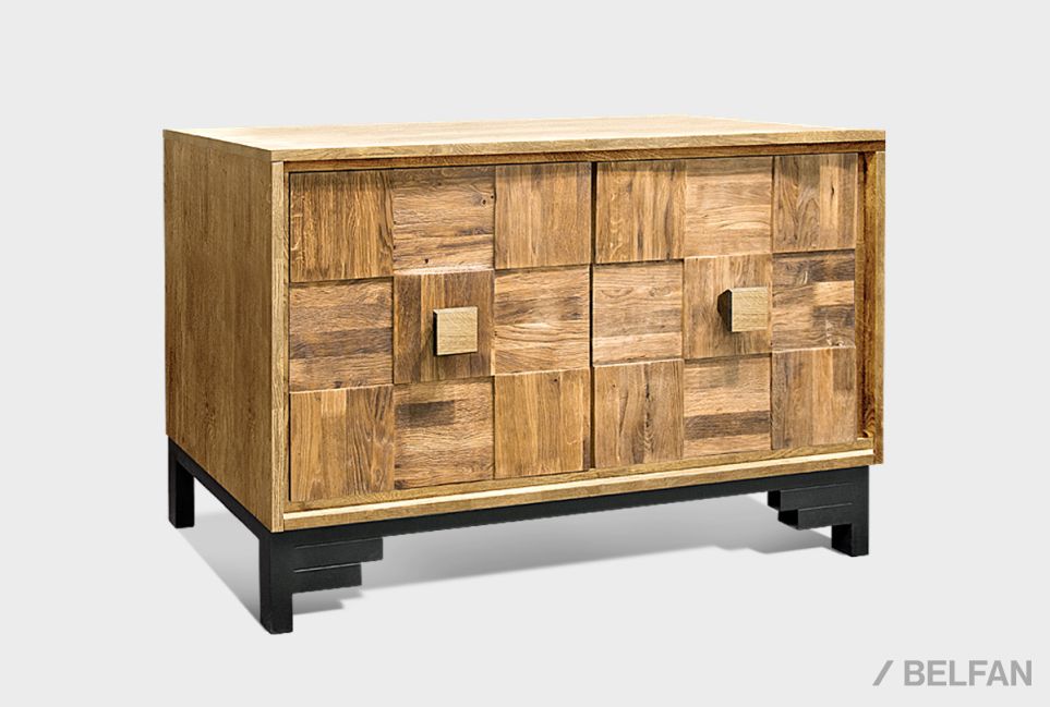 Тумба "Cube Design" 2 массив и шпон дуба 1