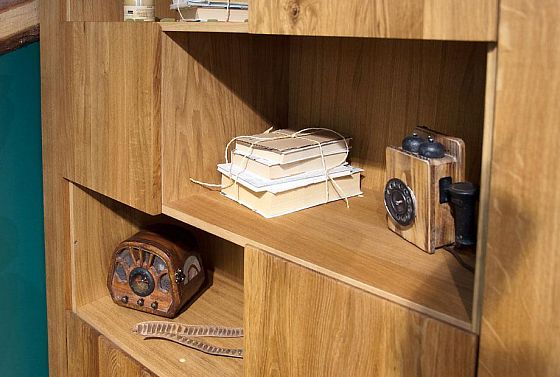 Стеллаж "Берген" В-193 массив и шпон дуба 8