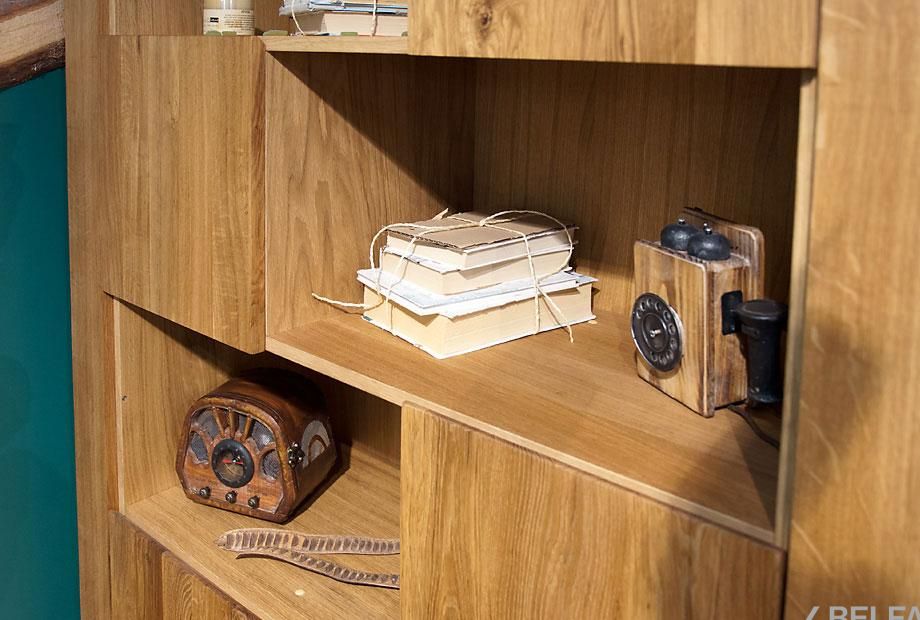 Стеллаж "Берген" В-193 массив и шпон дуба 2