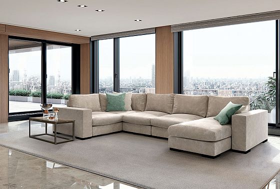 "Лофт" диван угловой с оттоманкой  5