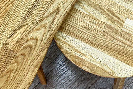 Стол журнальный "Арт" овальный 267 массив дуба 2