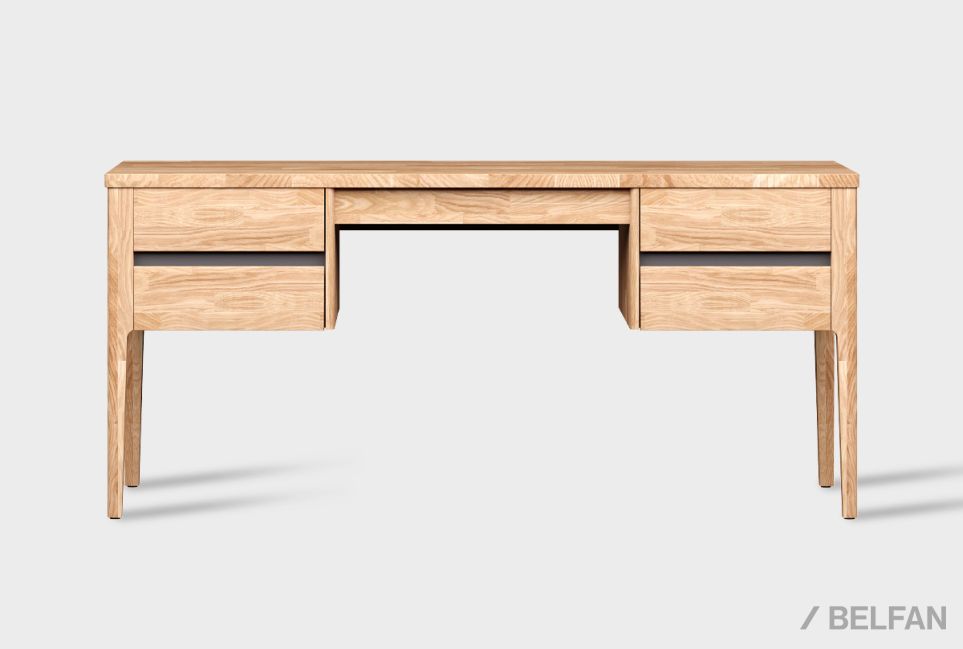 Стол письменный "Уоллстрит" (2 тумбы) массив дуба, МДФ 2