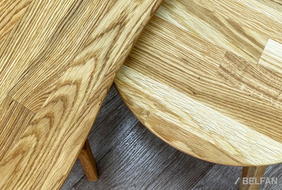 Стол журнальный "Арт" овальный 267 массив дуба 2