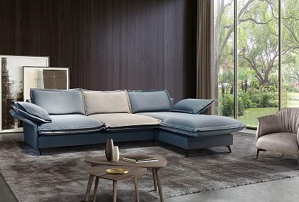 "Гранд" диван с оттоманкой