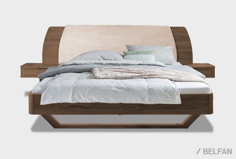 Кровать "Монблан" (с прикроватными тумбами) массив дуба 2