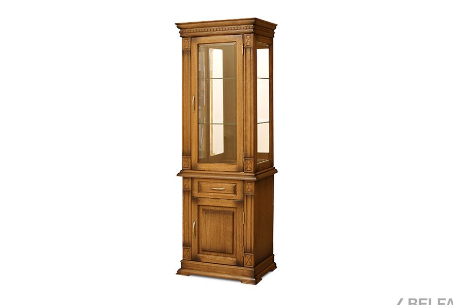 Шкаф комбинированный "Верди Люкс 1з" массив и шпон дуба 1