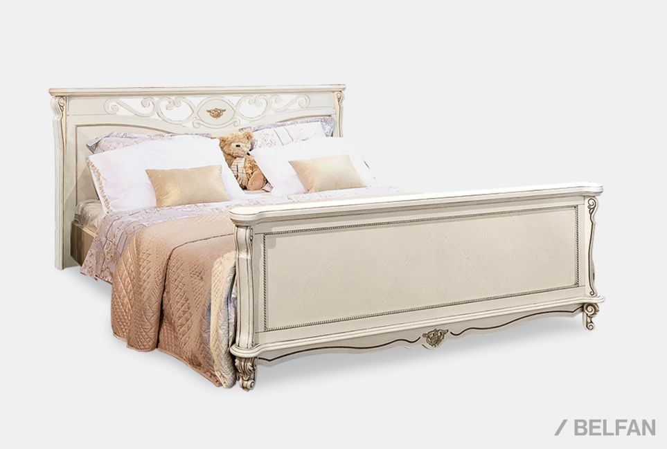 Кровать "Алези" (высокое изножье) массив и шпон дуба 1