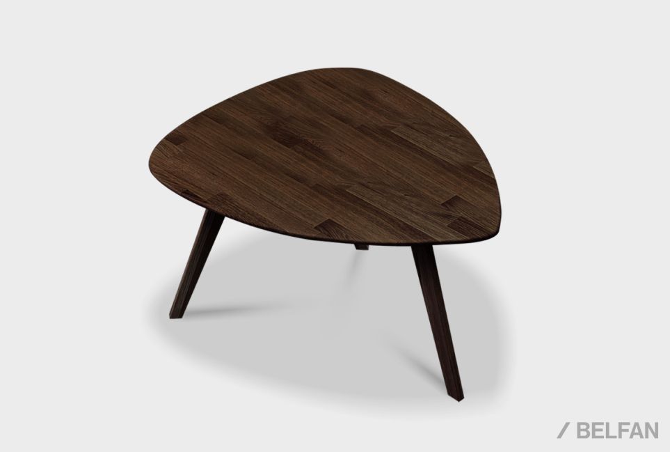 Стол журнальный "Арт" треугольный 265 массив дуба 1