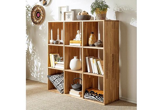 Стеллаж "Арт" 3x3 массив дуба 3
