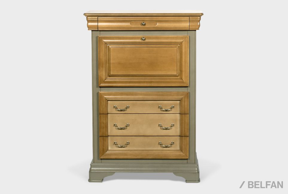 Тумба высокая "Оливия" массив и шпон ольхи 2