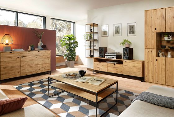 Тумба "Forest" 3 массив дуба, металл 9