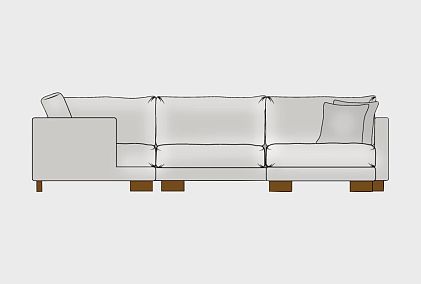 "Леформ" диван угловой с пуфом