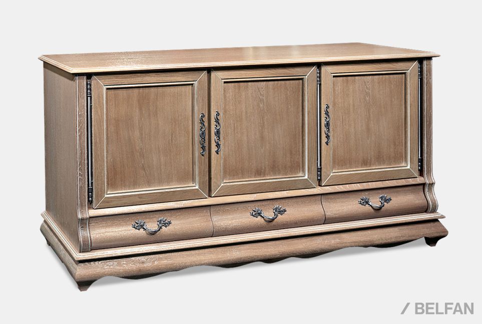 Тумба "Тэфи" 06/02 (глухие двери) массив и шпон дуба 1