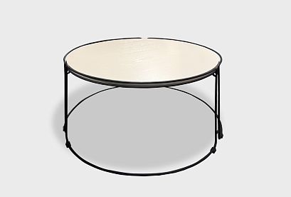 Стол журнальный "Collin" (круглый) большой; А-016.398; металл черный; Марципан