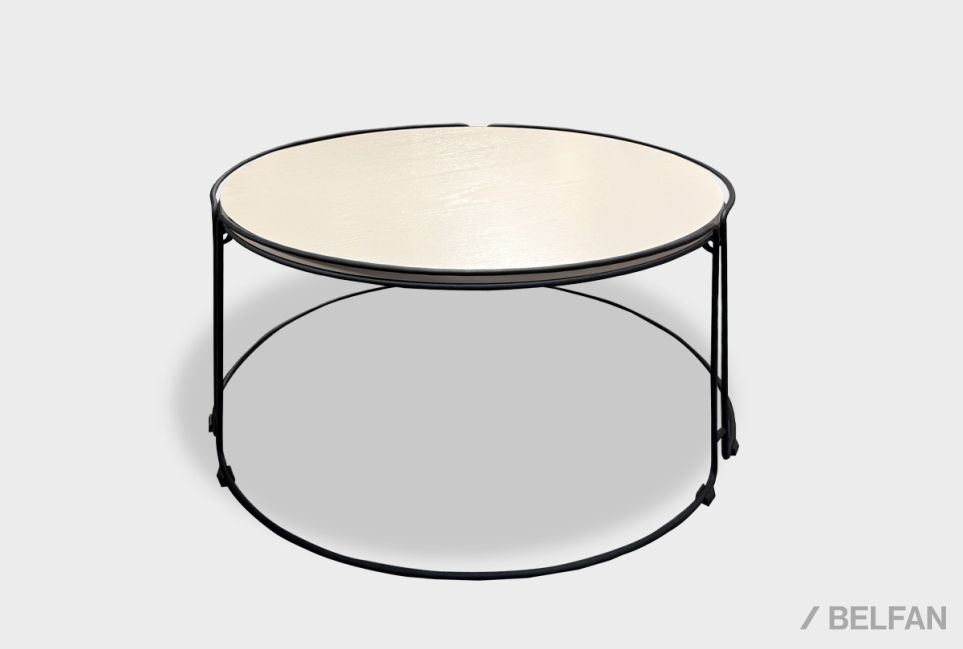 Стол журнальный "Collin" (круглый) большой массив и шпон дуба, МДФ 1