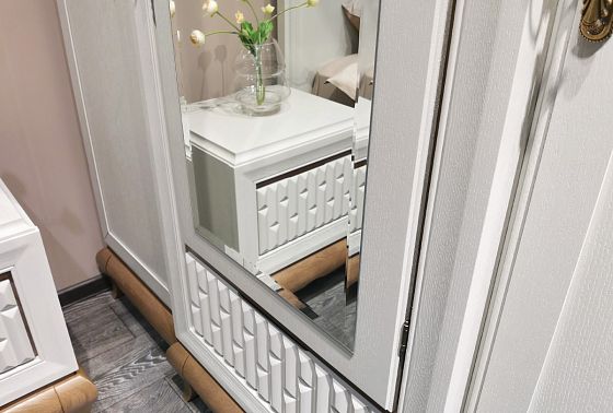 Шкаф для одежды 3-х дв. "Армония" с зеркалом массив и шпон дуба 6